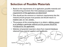 Material Selection Process Overview | PDF | Strength Of Materials ...