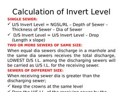 Invert Level Calculations for Sewers | PDF | Slope | Sanitary Sewer