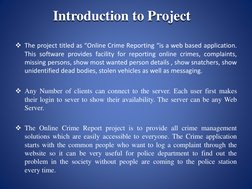 Online Crime Reporting System Overview | PDF | Web Application | Server ...