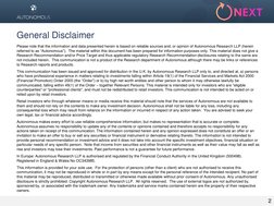 General Disclaimer 
Please note that the information and data presented herein is based on reliable sources and, or opinion o