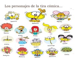 Los personajes de la tira cómica… 

