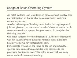 Batch Operating System Overview | PDF | Operating System | Computer ...