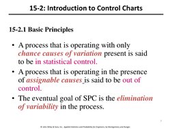 © John Wiley & Sons, Inc. Applied Statistics and Probability for Engineers, by Montgomery and Runger.
15-2: Introduction to C