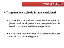 Projeto Acerto Protocolo ACERTO: Recuperação Pós-Operatória | PDF | Sistema digestivo ...
