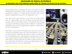 /YELLOW.ART.BR
/YELLOW.ART.BR
/YELLOWARTBR
28 SEGREDOS QUE VOCE PRECISA SABER PARA SE TORNAR UM PRODUTOR DE SUCESSO
V
PRODUCA