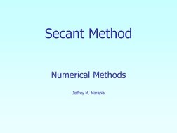 Secant Method in Numerical Analysis | PDF | Derivative | Trigonometric ...
