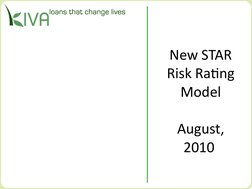 Kiva STAR Risk Rating Model Overview | PDF | Microfinance | Leverage ...