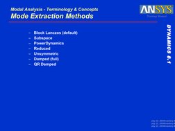 ANSYS Modal Analysis Training Manual | PDF | Normal Mode | Stability Theory