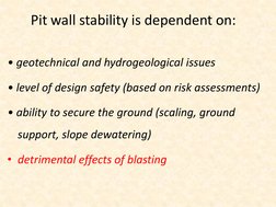 Pre Split Method Presplit Blasting for Open Pit Stability | PDF | Coal Mining | Mining