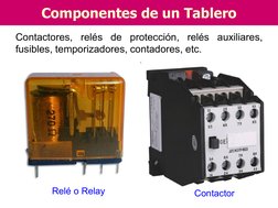 Contactores, relés de protección, relés auxiliares, 
fusibles, temporizadores, contadores, etc. 
Componentes de un Tablero 
C