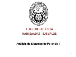 1 
Análisis de Sistemas de Potencia II 
 
FLUJO DE POTENCIA 
HADI SAADAT - EJEMPLOS 
 
