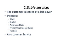 Types of Food and Beverage Service | PDF | Tableware | Buffet
