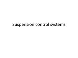 Suspension control systems
