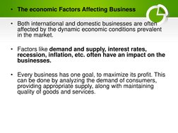 Economic Factors Impacting Business | PDF | Demand | Inflation