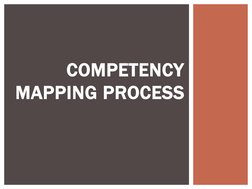 COMPETENCY 
MAPPING PROCESS
