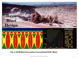 Fig .2. Drill Blast Excavation (Conventional Drill- Blast)
3
Department of Mining Engineering
