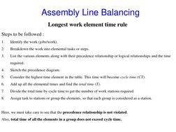 Assembly Line Balancing Techniques | PDF | Applied Mathematics ...