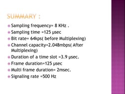 PCM Frame Structure and Synchronization | PDF | Multiplexing | Sampling ...