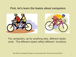 New Mexico Broadband Program in partnership with  Fast Forward New Mexico
3
First, let’s learn the basics about computers
For