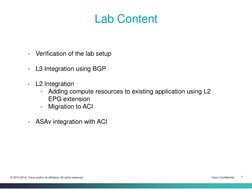 ACI Lab Presentation | PDF | Network Architecture | Computer Network