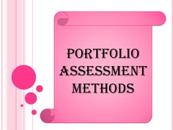 Understanding Portfolio Assessment Methods | PDF | Educational ...