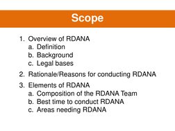 Mobilization Rdana Overview of RDANA for Disaster Response | PDF | Disaster Risk Reduction ...