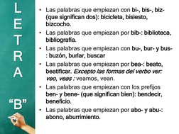 • Las palabras que empiezan con bi-, bis-, biz-
(que significan dos): bicicleta, bisiesto, 
bizcocho.
• Las palabras que empi