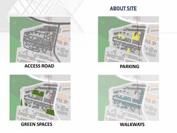 ACCESS ROAD
PARKING
GREEN SPACES
WALKWAYS
ABOUT SITE
