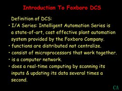Foxselect Dc's Program Foxboro DCS Training Overview | PDF | Electronics | Manufactured Goods