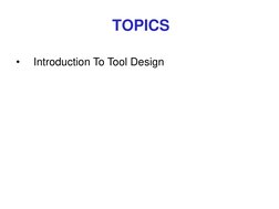 Is Tool Design Approach Introduction to Tool Design Principles | PDF | Design | Expert