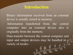 Data Transfer Modes in Computer Architecture | PDF | Input/Output ...