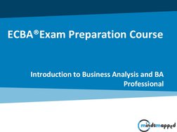 Ecba Review.pdf Session 1 Introduction To Ecba | PDF