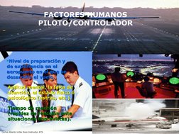 Carlos Alberto Uribe Rozo Instructor ATS
FACTORES HUMANOS
PILOTO/CONTROLADOR
Nivel de preparación y 
Nivel de preparación y
