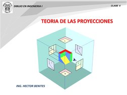 TEORIA DE LAS PROYECCIONES 
DIBUJO EN INGENIERIA I 
CLASE  6 
ING. HECTOR BENITES  
