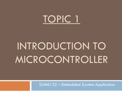 Introduction to Microcontrollers | PDF | Microcontroller | Embedded System