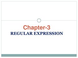 Chapter-3
REGULAR EXPRESSION
