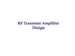 RF Transistor Amplifier Design Guide | PDF | Amplifier | Electrical ...