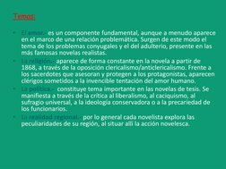 Temas:
•
El amor.- es un componente fundamental, aunque a menudo aparece 
en el marco de una relación problemática. Surgen de