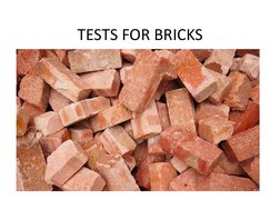 TESTS FOR BRICKS
CE306 2019
