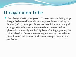 Umayamnon Ritual Umayamnon Tribe: Culture and Attire | PDF