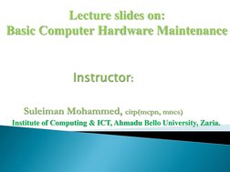 Basic Computer Hardware Maintenance Guide | PDF | Random Access Memory ...