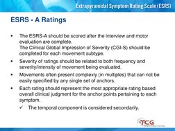 Extrapyramidal Symptom Rating Scale (ESRS) | PDF | Neurological ...