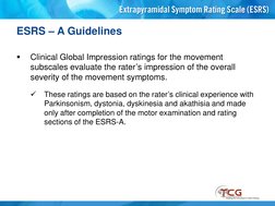 Extrapyramidal Symptom Rating Scale (ESRS) | PDF | Neurological ...