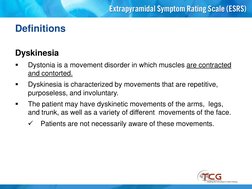 Extrapyramidal Symptom Rating Scale (ESRS) | PDF | Neurological ...