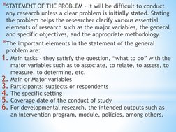 Crafting Research Problem Statements | PDF | Goal | Behavior Modification