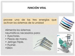 provee
una
de
las
tres
energías
que
activan los sistemas de la unidad
FUNCIÓN VITAL 
Alimenta los sistemas 
neumáticos necesa