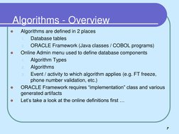 Oracle CC&B Developer Training Overview | PDF | Method (Computer ...