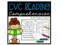 cvc reading
Comprehension
By: Mrs. Thompson’s Treasures

