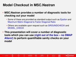Nastran Model Checkout Procedures | PDF | Normal Mode | Matrix ...
