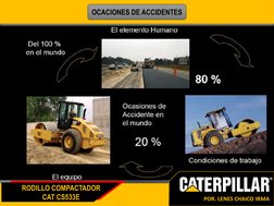 RODILLO COMPACTADOR
CAT CS533E
POR. LENES CHAICO IRMA
OCACIONES DE ACCIDENTES
